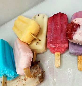 Paletas de fruta artesanal